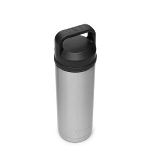 Bình Giữ Nhiệt Cao Cấp YETI Rambler 18oz (540ml) Bottle Chug Cap - Màu Stainless