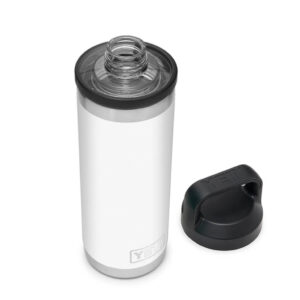 Bình Giữ Nhiệt Cao Cấp YETI Rambler 18oz (540ml) Bottle Chug Cap - Màu Trắng