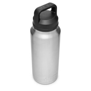 Bình Giữ Nhiệt Cao Cấp YETI Rambler 36oz (1.08L) Bottle Chug Cap - Màu Stainless