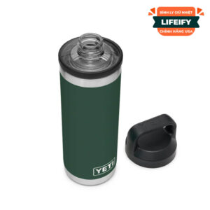 Bình Giữ Nhiệt Cao Cấp YETI Rambler 18oz (540ml) Bottle Chug Cap - Xanh Northwoods Green