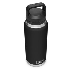 Bình Giữ Nhiệt Cao Cấp YETI Rambler 36oz (1.08L) Bottle Chug Cap - Màu Đen