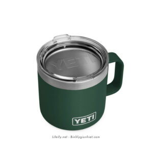 Ly Giữ Nhiệt Cao Cấp YETI Rambler 14oz (420ml) Mug - Xanh Northwoods Green