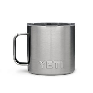 Ly Giữ Nhiệt Cao Cấp YETI Rambler 14oz (420ml) Mug - Màu Stainless