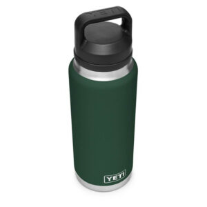 Bình Giữ Nhiệt Cao Cấp YETI Rambler 36oz (1.08L) Bottle Chug Cap - Màu Northwoods Green