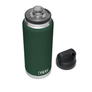 Bình Giữ Nhiệt Cao Cấp YETI Rambler 36oz (1.08L) Bottle Chug Cap - Màu Northwoods Green