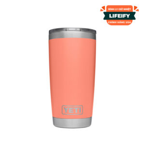 [Chính Hãng] Ly Giữ Nhiệt YETI Rambler 20oz (600ml) Tumbler MagSlider Lid - Coral